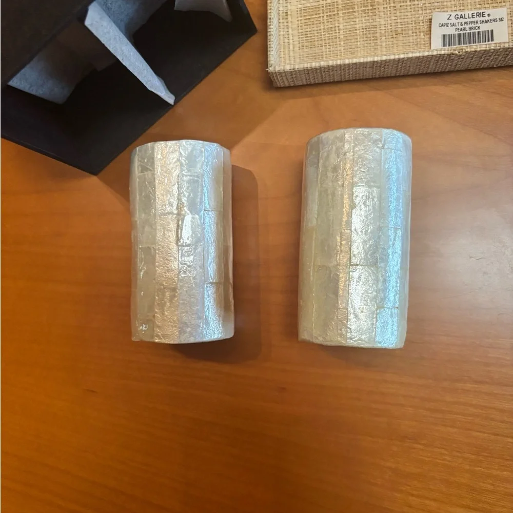 Capital salt and pepper shakers- pearl brick